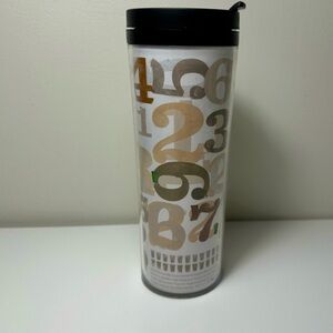 Starbucks Number & Letters travel Tumbler mug